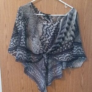 Elegant Black and Gray Women's Top